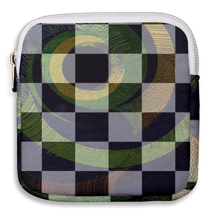 Circle Checks Mini Square Pouch