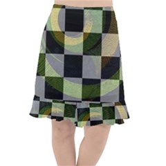 Circle Checks Fishtail Chiffon Skirt by Sparkle