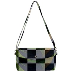 Circle Checks Removable Strap Clutch Bag