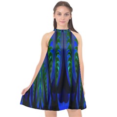 Glowleafs Halter Neckline Chiffon Dress  by Sparkle