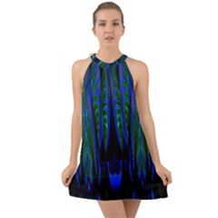 Glowleafs Halter Tie Back Chiffon Dress by Sparkle