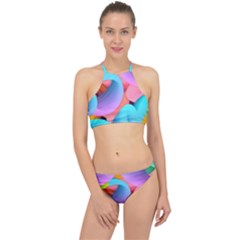 3d Color Swings Racer Front Bikini Set