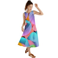 3d Color Swings Summer Maxi Dress by Sparkle