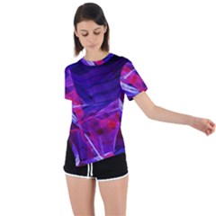 Fractal Flash Asymmetrical Short Sleeve Sports Tee