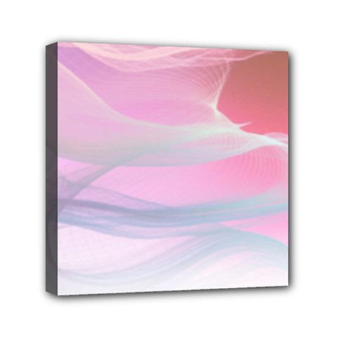 Pink Fractal Mini Canvas 6  X 6  (stretched) by Sparkle