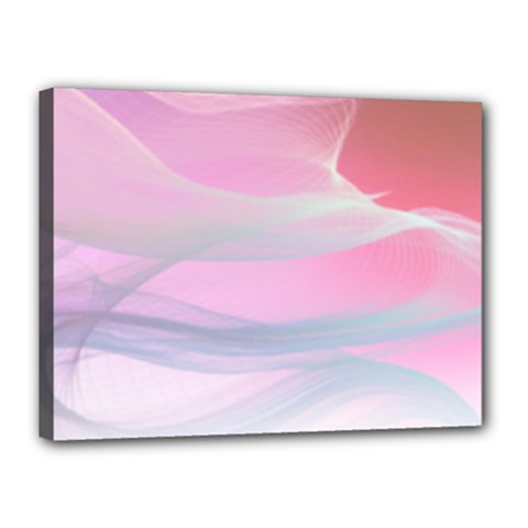 Pink Fractal Canvas 16  X 12  (stretched) by Sparkle