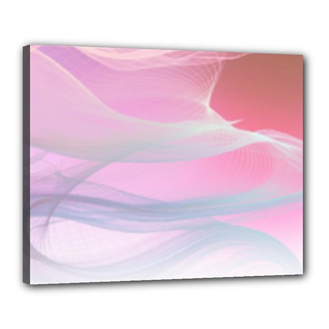 Pink Fractal Canvas 20  X 16  (stretched) by Sparkle