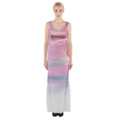 Pink Fractal Thigh Split Maxi Dress by Sparkle