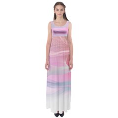 Pink Fractal Empire Waist Maxi Dress by Sparkle