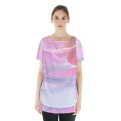 Pink Fractal Skirt Hem Sports Top by Sparkle