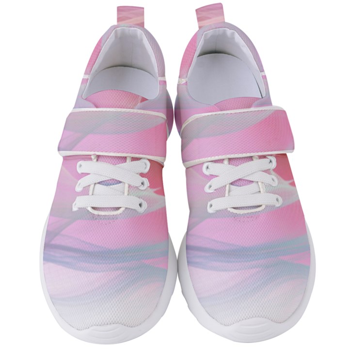 Pink Fractal Women s Velcro Strap Shoes