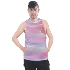 Pink Fractal Men s Sleeveless Hoodie