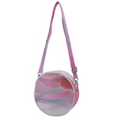 Pink Fractal Crossbody Circle Bag