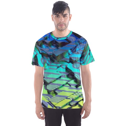 Digital Abstract Men s Sport Mesh Tee by Sparkle