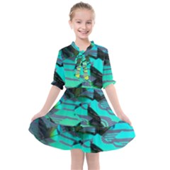 Digital Abstract Kids  All Frills Chiffon Dress by Sparkle