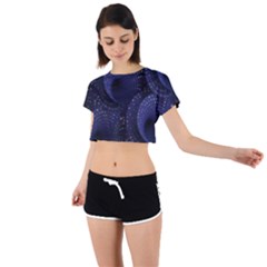 Sell Fractal Tie Back Short Sleeve Crop Tee