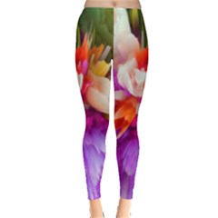 Poppy Flower Leggings  by Sparkle