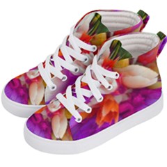 Poppy Flower Kids  Hi-top Skate Sneakers by Sparkle