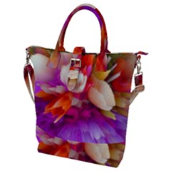 Poppy Flower Buckle Top Tote Bag by Sparkle