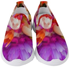 Poppy Flower Kids  Slip On Sneakers by Sparkle