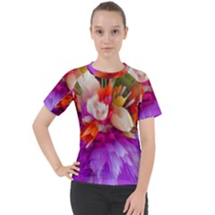 Poppy Flower Women s Sport Raglan Tee