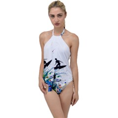 Nature Surfing Go With The Flow One Piece Swimsuit by Sparkle