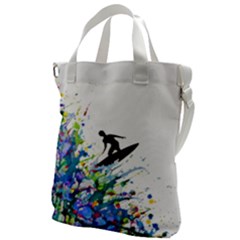 Nature Surfing Canvas Messenger Bag by Sparkle