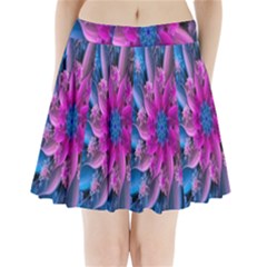 Fractal Flower Pleated Mini Skirt by Sparkle