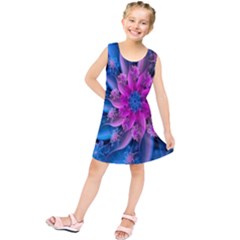 Fractal Flower Kids  Tunic Dress by Sparkle