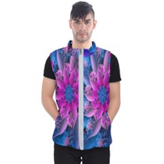 Fractal Flower Men s Puffer Vest by Sparkle