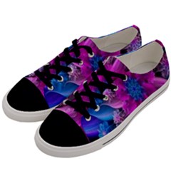 Fractal Flower Men s Low Top Canvas Sneakers by Sparkle