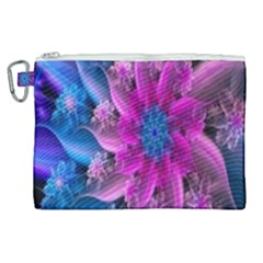 Fractal Flower Canvas Cosmetic Bag (xl) by Sparkle