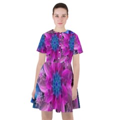 Fractal Flower Sailor Dress by Sparkle