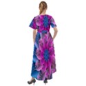 Fractal Flower Front Wrap High Low Dress View2