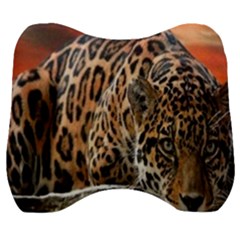 Nature With Tiger Velour Head Support Cushion by Sparkle