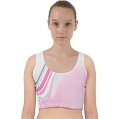 Modern Pink Velvet Racer Back Crop Top by Sparkle