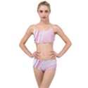 Modern Pink Layered Top Bikini Set View1