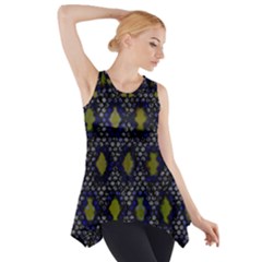 Color Abstract Cartoon Side Drop Tank Tunic by Sparkle