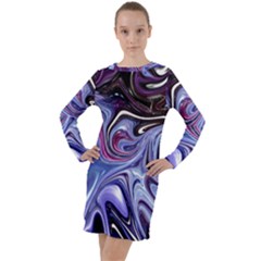 Galaxy Long Sleeve Hoodie Dress by Sparkle