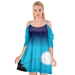 Fishing Cutout Spaghetti Strap Chiffon Dress by Sparkle