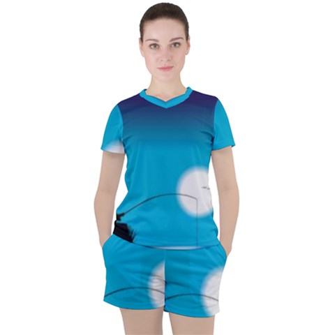 Fishing Women s Tee And Shorts Set by Sparkle