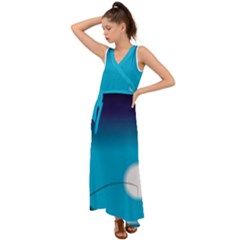 Fishing V-neck Chiffon Maxi Dress by Sparkle