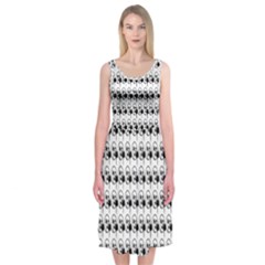 Flamingos Midi Sleeveless Dress