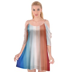 Blue,white Red Cutout Spaghetti Strap Chiffon Dress by Sparkle