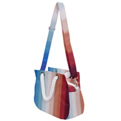 Blue,white Red Rope Handles Shoulder Strap Bag by Sparkle