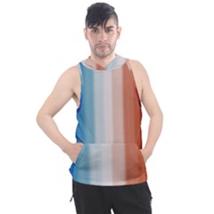 Blue,white Red Men s Sleeveless Hoodie