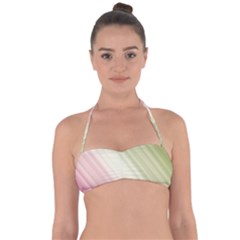 Pink Green Halter Bandeau Bikini Top by Sparkle