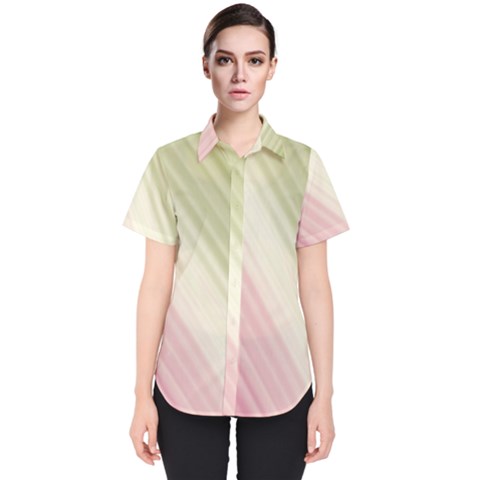 Pink Green Women s Short Sleeve Shirt by Sparkle