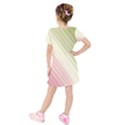 Pink Green Kids  Short Sleeve Velvet Dress View2