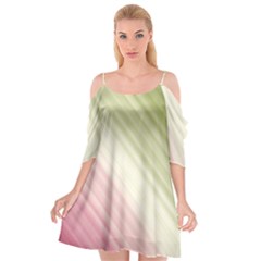 Pink Green Cutout Spaghetti Strap Chiffon Dress by Sparkle